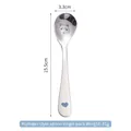 Cucchiaio per bambini in acciaio inox 304 con criceto blu, lunghezza 15,5 cm - Cucchiaio Gatto