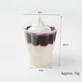 Artificial blueberry sundae ice cream model for display, 8x10cm decorative dessert cup - Deep purple