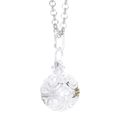 Elegant hollow ball aromatherapy pendant necklace in silver stainless steel for women - Fine Hollow Ball / White