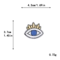 Evil eye embroidery patch with crown detail, blue and gold DIY clothing decoration - GZ-2767 With Adhesive Backing