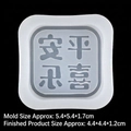 Silicone mold for DIY scented plaster with Chinese Ping An Xi Le characters - No.6 Peace and Joy