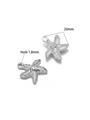 Pair of silver starfish jewelry charms with 20mm x 17mm dimensions for DIY making - 17*20mm Starfish / Steel