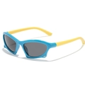 Occhiali da sole sportivi per bambini con montatura blu e gialla e lenti polarizzate - Montatura Blu Asta Gialla Lente Grigia