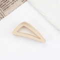 Matte milk tea color hollow triangle hair claw clip with a refined minimalist design - Beige