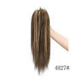 Sleek straight ponytail extension in 4H27 mixed highlights dark brown and honey blonde - Medium Brown with Blonde Highlight (4H27#)