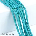Strands of 2x4mm flat synthetic turquoise disc beads for DIY jewelry making - 2x4mm Spacer Beads (Approx. 150 Beads/Strand) / Synthetic Turquoise Special