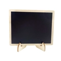 Mini blackboard with light wood frame and easel stand for Christmas party decor - Rectangle