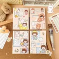 Set of four mini cute cartoon notebooks featuring bear, rabbit and duck cover designs - Little Rice Grain