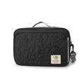 Bolso impermeable negro acolchado para cochecito con diseño de corazones y correas - Negro