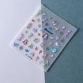 5D geprägte Meerjungfrau Nagelsticker mit 3D Meeresmotiven wie Muscheln und Delfinen - Ozean Meerjungfrau Stil (FEB-364)