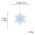 Embroidered snowflake patch in white and blue with 3.5cm by 3.8cm dimensions - 3.5x3.8cm / 11199-Light Blue Snowflake