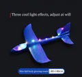 Blue LED light-up 48cm EPP foam glider plane toy for kids with three lighting modes - Large Blue Full Body LED Lights (1 Pcs)