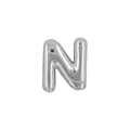 3D balloon style letter N charm in polished silver for DIY bracelets and watchbands - Letter N / Silver