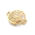 Conector Árbol de la Vida dorado en acero inoxidable para pulseras artesanales - Estilo B (KLJ4294-Z) / Dorado