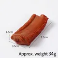 Realistic braised pork rib PVC keychain model showing glossy texture, 7.5cm size - Model Style / Braised Pork Rib