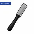 Râpe à pieds professionnelle type A en acier inoxydable avec poignée noire ergonomique - Râpe à pieds modèle A / Noir