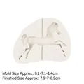White carousel horse silicone mold for cake decorating and handmade soap crafts - Carousel Style (1#15-515) / Gray