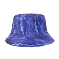 Stylish bucket hat featuring a blue tie-dye marble pattern for sun protection - Blue Tie-Dye (XW2120-2)