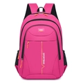 Rose red casual sports backpack with letter print and waterproof nylon fabric - 31*46*17cm / Rose Red