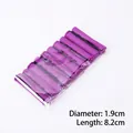 Purple nylon hair rollers set for perm curls, 8.2cm length and 1.9cm diameter size - Long Type with Cover / 1.9cm / 8.2cm / Magenta