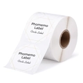 Self-adhesive thermal round labels with gold geometric lines for Phomemo printer - 2*2 Inch-500pcs (Roll)-Pattern B / Colorful