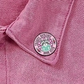 Raccoon reading book enamel pin with Trashy Romance Book Club text on pink denim jacket - Trashy Romance Book Club (XZ8917)