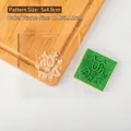 Oh My Deer acrylic fondant embossing stamp with deer antler design for Christmas baking - Pattern 5x4.9cm/Frame 11.8x11.2cm