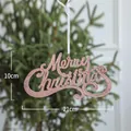 Ornamento natalizio rosa glitter Merry Christmas per albero di Natale 21x10cm - Insegna Con Lettera Rosa B / 21x10cm
