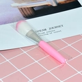Pink makeup brush with gradient bristles and matte handle in protective packaging - Single Large Foundation Brush