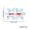 Blue and white snowflake party glasses with red temples for Christmas celebration - Snowflake Style