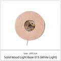 Round 8cm wooden LED light base with 8 LEDs for crystal resin art, USB powered white light - Wooden LED Base (White Light 8*2cm)
