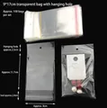 100pcs 9x17cm transparent plastic hair clip packaging bags with hanging hole design - 9*17 With Hanging Bag (approx. 100pcs)