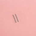 Minimalist 925 sterling silver bar stud earrings with polished finish on pink background - Ear Post Bar / Silver