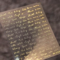 Stereo geprägte goldene Schmetterling Nagelsticker mit Heilungsworten Modell M-394 - M-394 / Gold