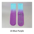 Blue purple gradient yoga socks for women with non-slip grippers for pilates - 37-42 / Blue Purple