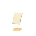 Schmuckständer aus goldenem Metall mit beigem Samtpolster für Halsketten-Displays - Rechteckiges Anhänger-Regal (Niedrig) - Beige