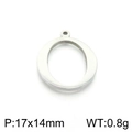 Silver stainless steel hollow letter O pendant 17x14mm for custom jewelry making - Letter O (KLJ1422-Z) / Steel