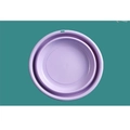 Tragbare lila Faltschüssel mit platzsparendem Silikondesign und praktischem Aufhängeloch - Großer Durchmesser 37cm / Nordic Violett