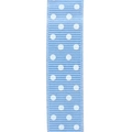 Light blue grosgrain ribbon with white polka dots for DIY hair bows and gift wrapping - 1CM*100 Yards 3 Dots / Sky Blue