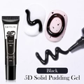LILY'CUTE gel sólido 5D color negro para diseños de uñas en 3D tubo de 10ml - Negro