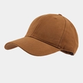 Classic dark brown cotton baseball cap in soft top style with adjustable strap - Brown