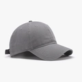 Classic dark grey six-panel cotton baseball cap with adjustable strap for men and women - Adjustable / Smoke