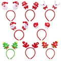 8er-Set Weihnachts-Haarreifen mit Weihnachtsmann, Rentier und Schneemann Motiven - Sortierte Stile (B-C101-107)