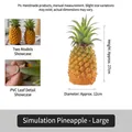 Lifelike artificial large pineapple decor with PVC leaves and foam body, height 27cm - Large Yellow Pineapple