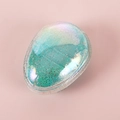 Starry sky egg detangling hairbrush with green base and silver glitter finish - Colorful Starry Green (Glitter)