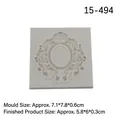 Baroque style mirror frame silicone mold for cake fondant and chocolate crafting - Style No. 4-Decorative Relief Border / Gray