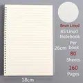 B5 spiral notebook 18x26cm with 80 lined sheets and 8mm spacing on grey background - B5-Horizontal Lined 1 Unit
