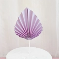Elegant purple pleated paper fan cake topper decoration for birthday parties - Purple