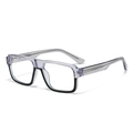 Stijlvolle blauwlichtfilter bril voor dames met transparant grijs en zwart montuur - C3 Grijs En Zwart Frame Heldere Lens
