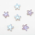 Iridescent glass starfish pendants for DIY jewelry making in AB shimmering finish - Pack of 30 / Phantom Purple
